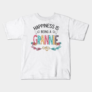 Happiness Is Being A Grannie Wildflowers Valentines Mothers Day Kids T-Shirt